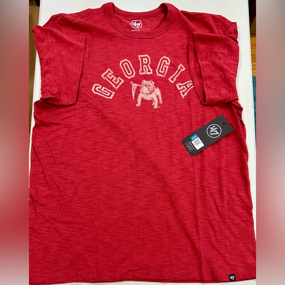 ‘47 Brand Vibrant Red Georgia Bull Dogs Tee